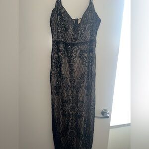 Black Lulus Sequin Dress size XL